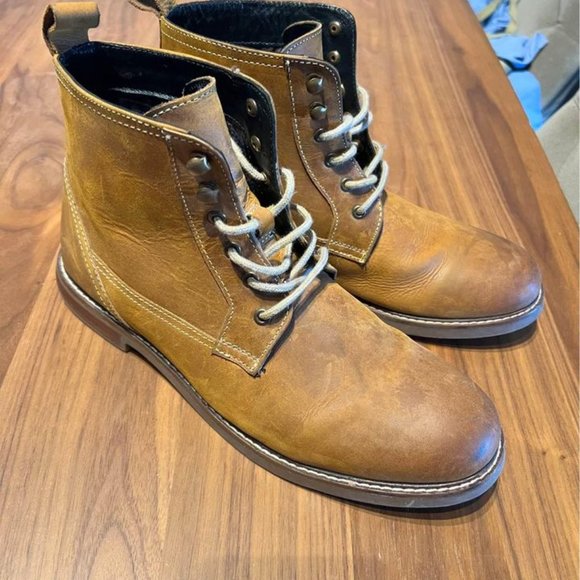Mens Leather Boots Size 9
